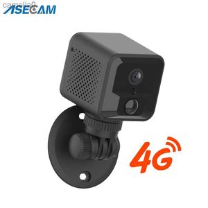 IP -camera's 4G Sim Card Mini Security Camera 1080p Wifi Batterij Bidirectionele Audio CCTV Camera Mini Baby Monitor WirelessC240412