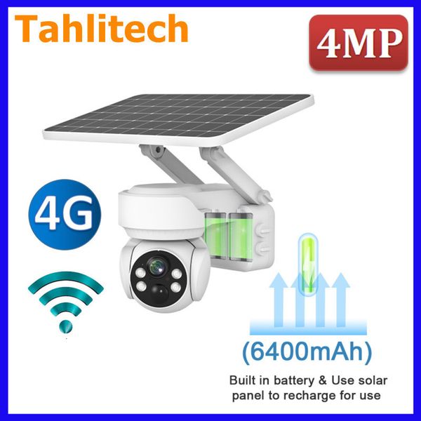 Caméras IP 4G WIFI Caméra solaire 4MP extérieur 4X Zoom PIR Détection humaine Surveillance Wifi PTZ Mini CCTV 230830