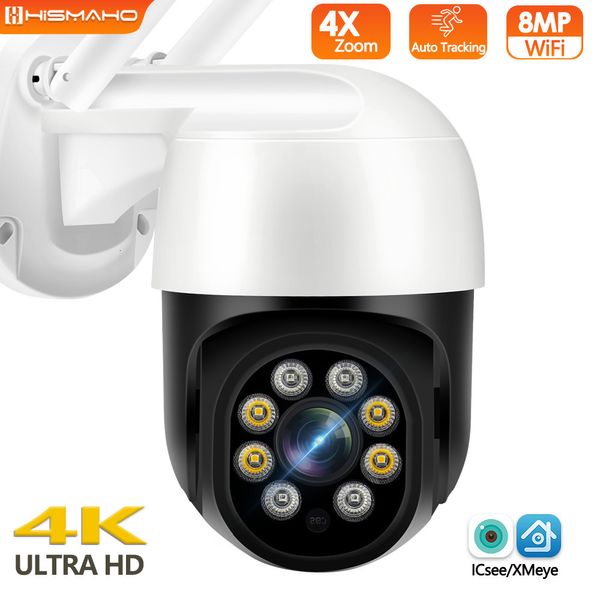 Caméras IP 4K 8MP Caméra extérieure WiFi 5MP Sécurité CCTV PTZ Mini Dome Cam Surveillance vidéo 3MP AI Suivi Protection de la maison iCsee 230922