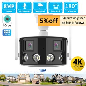 Caméras IP 4K 8MP Caméra WIFI panoramique à double objectif 180 Grand angle de vision AI Détection humaine 4MP Surveillance ICSEE 230712