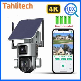 IP-Kameras 4K 8MP Dual Lens Solar Kamera 10X 4X Zoom WIFI Sicherheit Outdoor Humanoid Tracking Farbe Nachtsicht Y5 230830