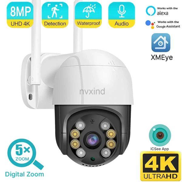 IP Cameras 4K 8MP WiFi CAME DOME IP 5X Zoom Digital Détection humaine Suivi automatique CCTV Wireless Street Monitoring PTZ Security Camera D240510