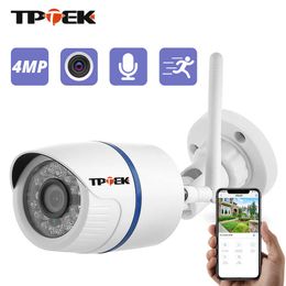 IP -camera's 4MP 1080P IP -camera Outdoor WiFi Beveiligingscamera Draadloze video Surveillance WI FI Bullet Waterdicht CCTV HD Camara Camhi Cam T221205
