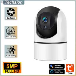 IP Cameras 5G WiFi Baby Monitor Indoor 5MP IP Camera 1080p Security Protection MINI VIDEO Suivit Automatic Tracking Home Smart Home Alexac240412