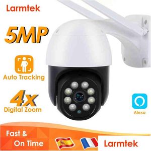 Ip-camera's 5Mp Hd-camera Mini-videobewaking Wifi Draadloos Ptz Cctv Home Security Outdoor Tracking 4X Zoom Alexa Drop Delivery Dhzno