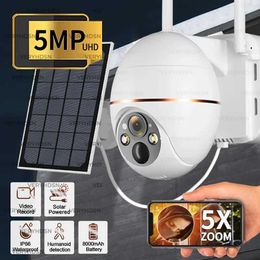 Caméras IP 5MP IP SOLAR CAME CAME WIFI SURVEILLANCE CAMERA 8000MAH BATTERIE SELLE sans fil Pir Human Tracking CCTV Sécurité vidéo extérieure étalage 240413