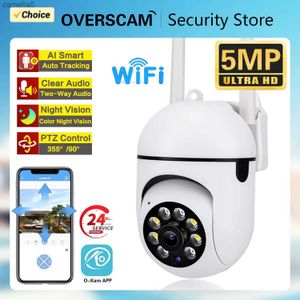 Cámaras IP 5MP Mini PTZ Video inalámbrica Video Vigilancia Cámara de color Visión de color Visión Automática CCTV Wifi Safe Baby Monitor Camerac240412