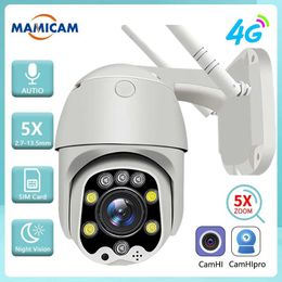 IP CAMERA 5MP Sécurité Protection SIM sans fil Caméra SIM SIM OUTDOOR PTZ WIFI SAFFICATION IR VISION NIME 30M 2,5 pouces CAMHI 24413