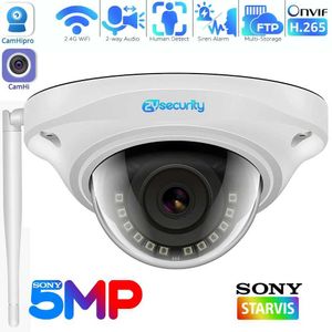 IP -camera's 5mp Wifi Dome IP -camera Vandalproof Humanoïde Detectie CCTV Camera SD -kaart H.265 Audio Video Surveillance Camera's Camhipro 240413