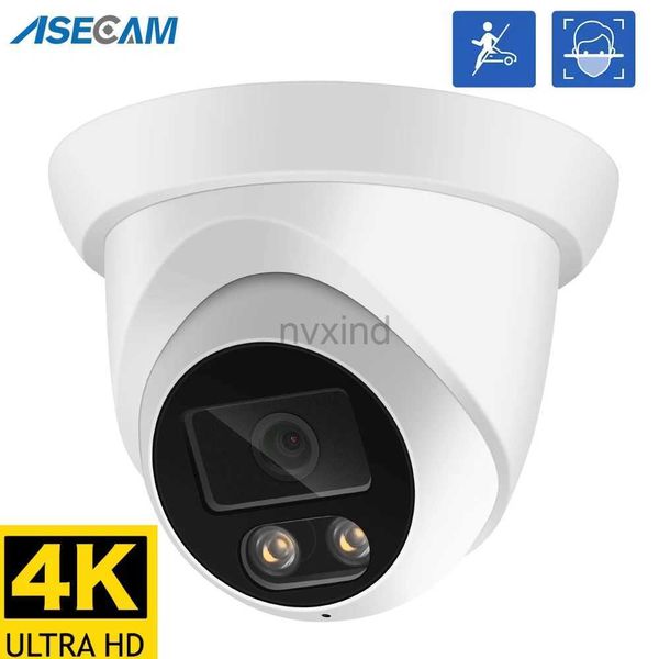 Caméras IP 8MP 4K IP Outdoor Camera ASECAM Face Detection Audio Dual Light H.265 CCTV Metal Dome Video Subselance Camera RTSP D240510