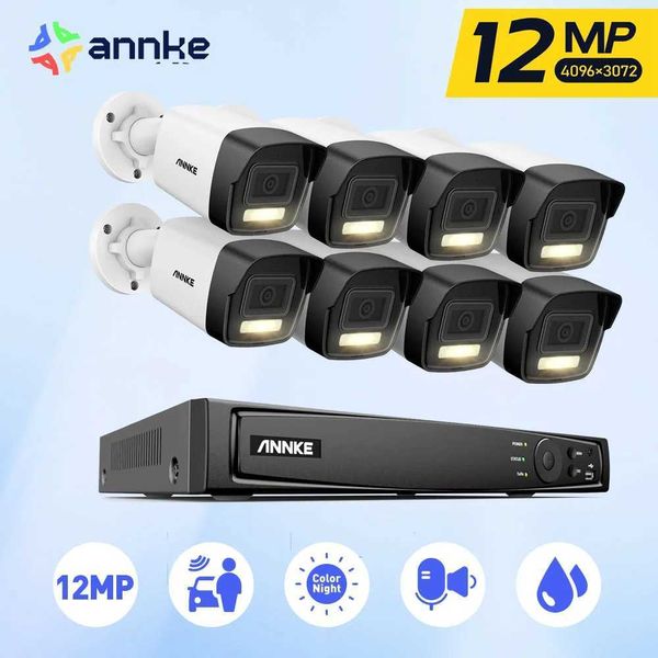 Caméras IP Annke 12MP Kits de caméra Smart Dual Light Security 16ch NVR Poe Camera Outdoor CCTV VIDEO VIDEO SURVEILLANCE CAME CAME 240413