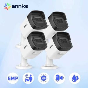 IP -camera's Annke 4PCS C500 HD 5MP POE IP CAMERA 5MP Beveiligingscamera Outdoor Indoor met audio -opname Video 5MP Surveillance Cameraskits 24413