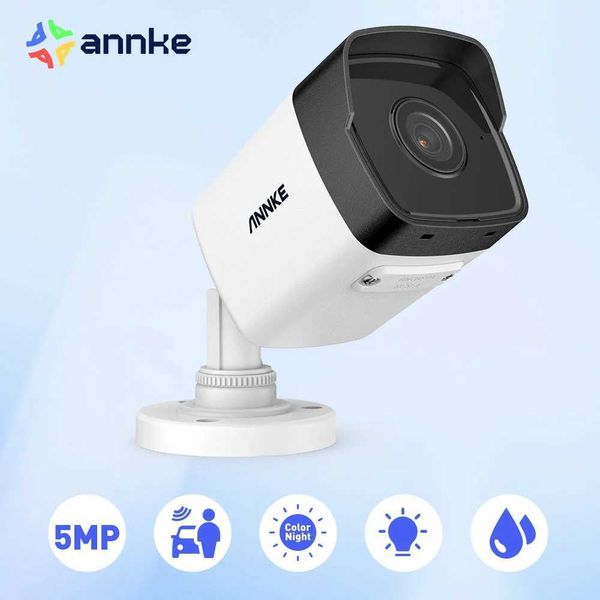 Cámaras IP Annke 5MP Poe IP Security Bullet Camera de 2.8 mm Cámara Super HD Acceso remoto Detección de movimiento de movimiento Vigilancia de micrófono incorporado 24413