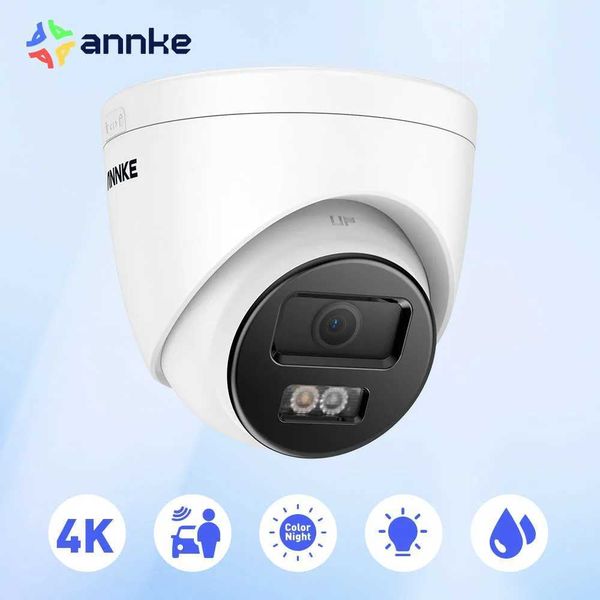Caméra IP Annke 8MP IR Réseau Tourrelle Caméra IP avec détection de véhicule humain 4mm Microphone intégré 4K Sécurité Caméras de surveillance 24413