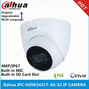 IP Camera's Dahua Internationale versie IPC-HDW2431T-AS-S2 IPC-HDW2441T-S 4MP POE Ingebouwde MiC SD Card Slot IR 30M Starlight Camera 230706