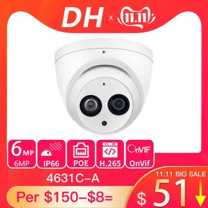 IP-camera's Dahua IPC-HDW4631C-A 6MP HD POE Netwerk Mini Dome IP Camera Metal Case Ingebouwde microfoon CCTV 30m IR-update van IPC-HDW4333C-A T221205