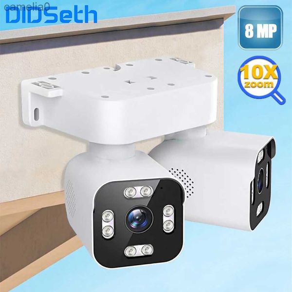 Cámaras IP Didseth Wifi Dual Gimbal Monitoreo omnidireccional Visión Noche Visión de alta definición Control remoto de teléfono móvil Intercomc240412 bidireccional