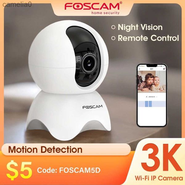 Caméras IP Foscam 5MP Caméra WiFi haute définition Intelligence artificielle Suivi humain Moniteur bébé Caméra pour animaux de compagnie