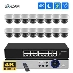 IP-camera's H.265 16ch 8MP Security Camera System 4K POE NVR 5MP Indoor Outdoor IP-camera IP66 Vandaal-proof video Surveillance Camera Kit 24413