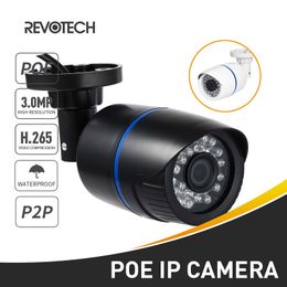 Caméras IP H.265 POE 65 Caméra étanche 3MP Bullet 24Pcs IR LED 1296P1080P Sécurité extérieure Système de vidéosurveillance de nuit Surveillance vidéo 221018