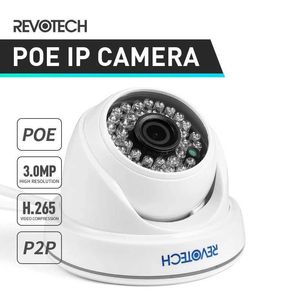 Cámaras IP H.265 POE HD 3MP Cámara IP interior 1296p / 1080p 36 LED IR Dome Security Visión Noche CCTV Cam Video Vicinillancia Sistema 240413