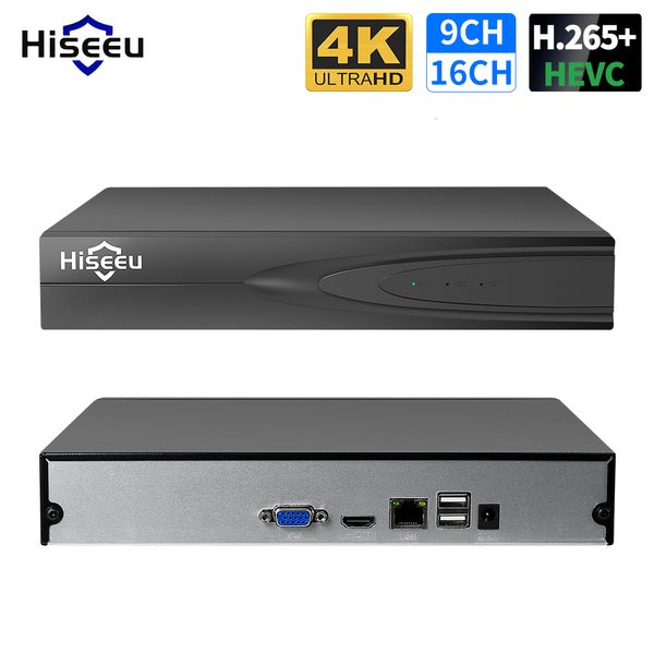 Cámaras IP Hiseeu 8CH 16CH 32CH CCTV NVR H 265 HEVC 4K 8MP 5MP 4MP 3MP 2MP Grabador de video en red para kit de sistema de cámara de vigilancia 230830