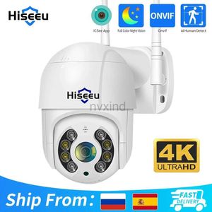 IP CAMERAS HISEUU 8MP 4K WiFi CAME IP CAME DE SÉCURITÉ OUTDOOR Vision nocturne 1080p 3MP 5MP CAMÉE VIDÉO sans fil de détection du corps humain ICSEE D240510