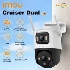 IP CAMERA IMOU 10MP PT CAMERIE WIFI IP CRUISER DUAL Two Lens 5 + 5MP Outdoor Tracking Smarting Tal-Way Talk Surveillance Camera 24413