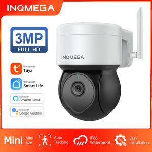 IP Cameras INQMEGA 3MP Wifi TUYA CAMERA Smart Cloud PTZ IP Camera Outdoor Google Home Alexa Video Surveillance Cam for Yard T221205