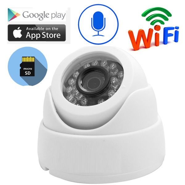 Caméras IP Caméra IP Wifi 1080p Surveillance Sécurité à domicile Sans fil CCTV TF Fente pour carte Dôme audio infrarouge IPcam RTSP 230922