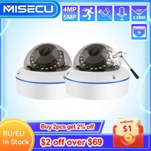 IP CAMERAS MISECU HD 5MP 4MP H.265 Surveillance IP POE CAME Microphone Dome Dome Motion de mouvement Home Safety Camera Camera Metal Email Push C240412