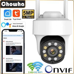 Caméras IP OUTDOOR TUYA WiFi Camera 5MP Wireless Imperproof Security Surveillance Camera 2.4G 5G WiFi Home Smart Home IP Alexa Camera 240413