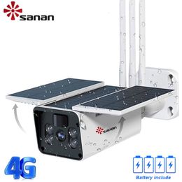 Caméras IP Surveillance vidéo extérieure Caméra solaire 4G Carte SIM Batterie Alimentation Sans fil WIFI 1080P Couleur Nuit PIRRadar Détection 221117