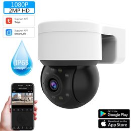 IP-camera's Buiten Waterdicht Draadloos 1080P 2MP Camera Tuya Smart Life Home Security PTZ Zoom Dome CCTV Videobewaking 230922