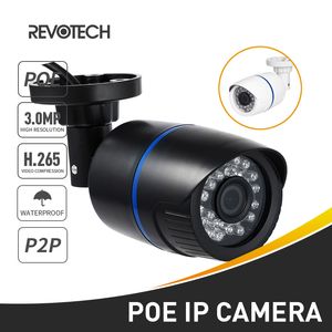 IP Camera's REVOTECH Bullet POE IP Camera IP65 Waterdicht 3MP 24Pcs IR LED 1296P/1080P Outdoor beveiliging Night CCTV Systeem Video Surveillance 230706