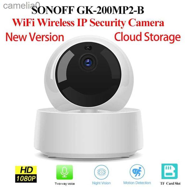 Cámaras IP SONOFF GK-200MP2-B 1080P HD Mini Smart Home Wifi Cámara IP Inalámbrica Infrarroja Visión nocturna Monitoreo de bebé Camera de seguridad Camera de seguridad Camera240412