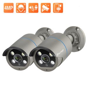 Caméras IP Techage HD 4MP AI POE Caméra IP Audio Bidirectionnel IR Nuit Extérieure Étanche CCTV Vidéo Sécurité Caméra de Surveillance Pour NVR Kit 230706