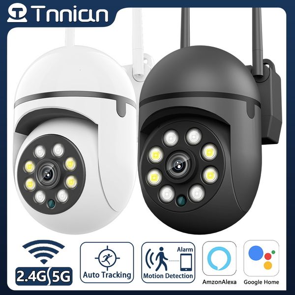 Caméras IP Tnnian 3MP 5G WIFI Caméra de surveillance Suivi automatique Full Color Night Vision Mini Outdoor Waterpter PTZ Caméra de sécurité IP Alexa 230706