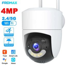 IP -camera's Tuya Wifi Camera Outdoor 2K 4MP 5G WiFi Surveillance Camera's AI Tracking Smart Home Beveiligingsbescherming CCTV IP Cam Alexa 240413