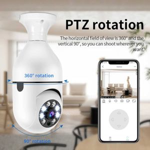 IP -camera's V720App Blub WiFi Remote Monitoring Led Light Ir Night Motion Detectie Indoor Outdoor Security Surveillance Camera 240413