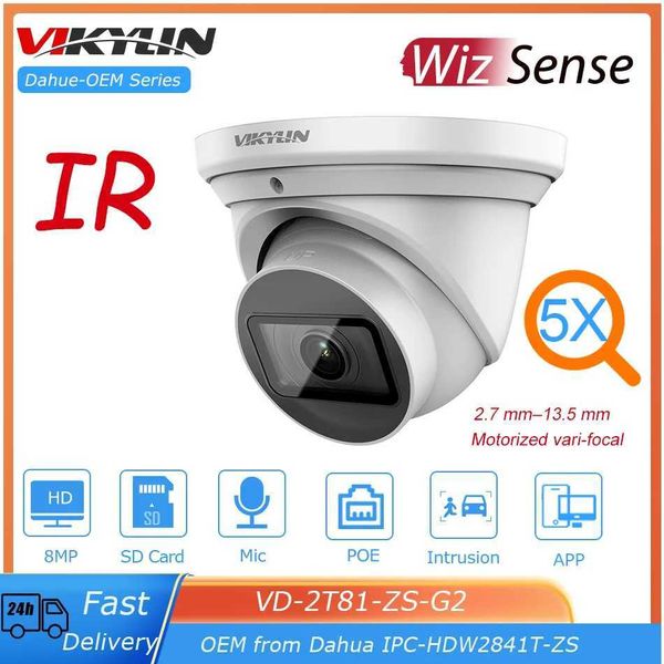 Cámaras IP Vikylin Dahua OEM 8MP IR 5x Wizsense Cámara IP HDW2841T-ZS Micro incorporado SMD más Camera de red de vigilancia CCTV de seguridad Cámara 24413 24413