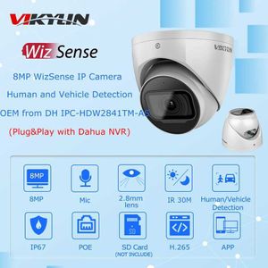 IP Cameras Vikylin OEM Dahua 8MP Starlight Caméra IP IPC-HDW2841TM-AS WIZSENSE intégrée MIC SD SLOT CCTV VIDEO VIDEO TENSILLANCE IP CAMERIE 240413