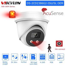 IP-camera's Vikylin OEM HIK 8MP IP-camera DS-2CD2386G2-ISU/SL ACUSENSE Ingebouwde microfoon luidspreker Face Capture Surveillance Video Network Camera 24413