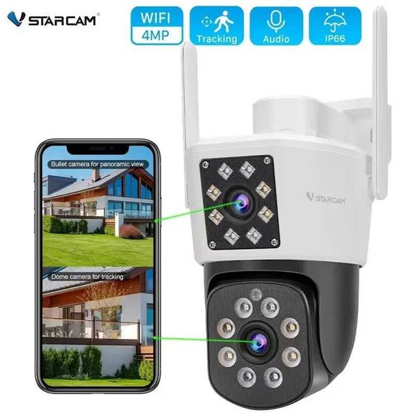 Cámaras IP Vstarcam New 2MP 2K Dual Lens Dual Picture Wifi Wifi Cámara IP IP Sin Dead Ball Ball Integrated Security Vigilancia Aplicación 24413