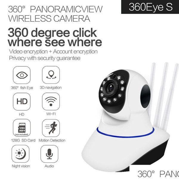 Caméras IP WIF HD 1080P 720P Caméra de sécurité à domicile DVR Wifi sans fil CCTV Surveillance IR Vision nocturne P2P Baby Monitor avec 3pcs Dro Dhlow