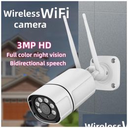 IP-camera's Wifi-camera Waterdicht P Hd Draadloze bewaking Camara Buiten Ir Cut Nachtzicht Huisbeveiliging Aa220315 Drop D Levering Dh1Fg