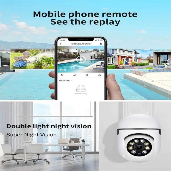 Caméras IP CAME CAME DE SURVALANCE WIFI 720P MINI MINI MINI CAMERA PROTECTION DE SÉCURITÉ LED Vision nocturne infrarouge Camromètre en pleine couleur 240414