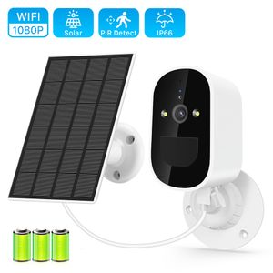 IP Camera's Wireless Solar Wifi Camera Cctv Outdoor Full HD 1080P Audio Met 6000mAh Oplaadbare Batterij 230712