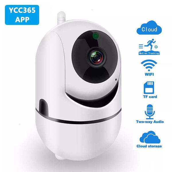 Caméras IP Ycc365 Plus Caméra Wifi Surveillance vidéo HD 1080P Cloud Suivi automatique sans fil Infrarouge avec IP 230922