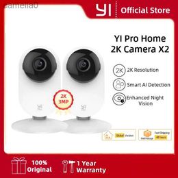 IP Cameras Yi 2PCS Pro Kit de caméra 2k 3k 3MP AI Smart Home 2.4G Baby Camera Pet Video Enregistrement et surveillance de la vision nocturne amélioréec240412